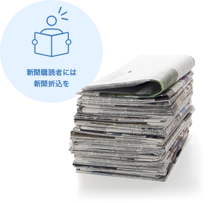 新聞購読者には 新聞折込を
